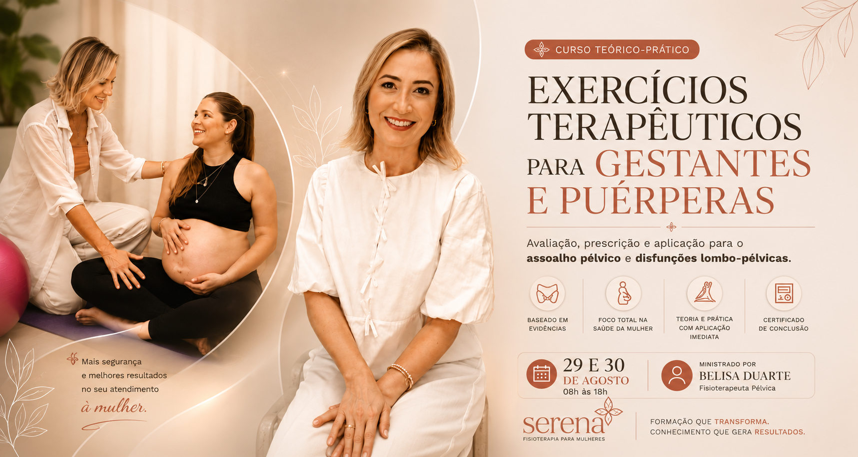 Curso teórico-prático Exercícios Terapêuticos para Gestantes e Puérperas — Serena